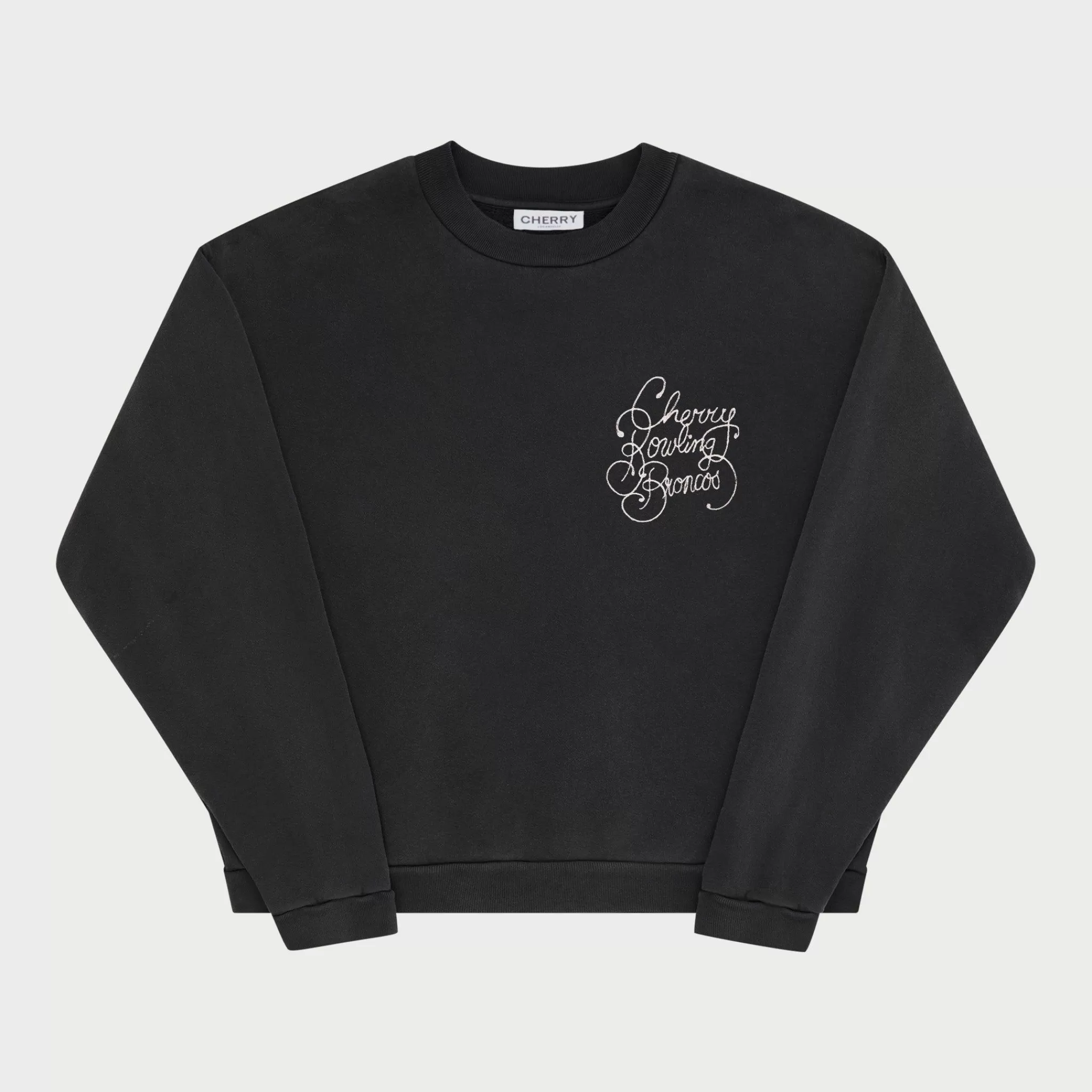Cherry Col Ras Du Cou Des Broncos De Bowling (Noir)* Sweat-Shirts
