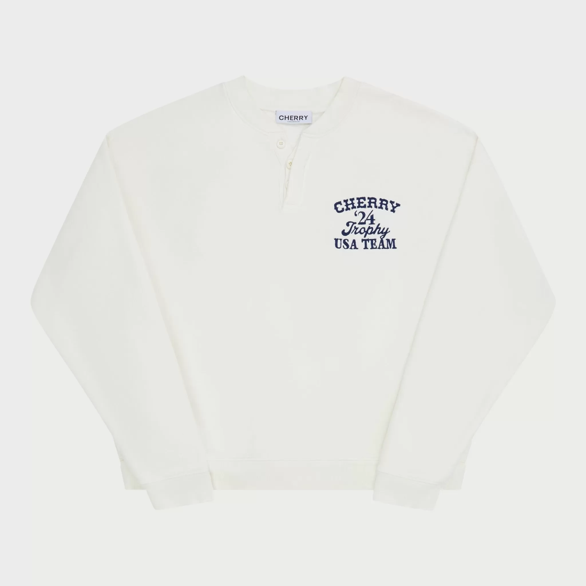 Cherry Trophy Henley Crewneck (Vintage Blanc)* Sweat-Shirts