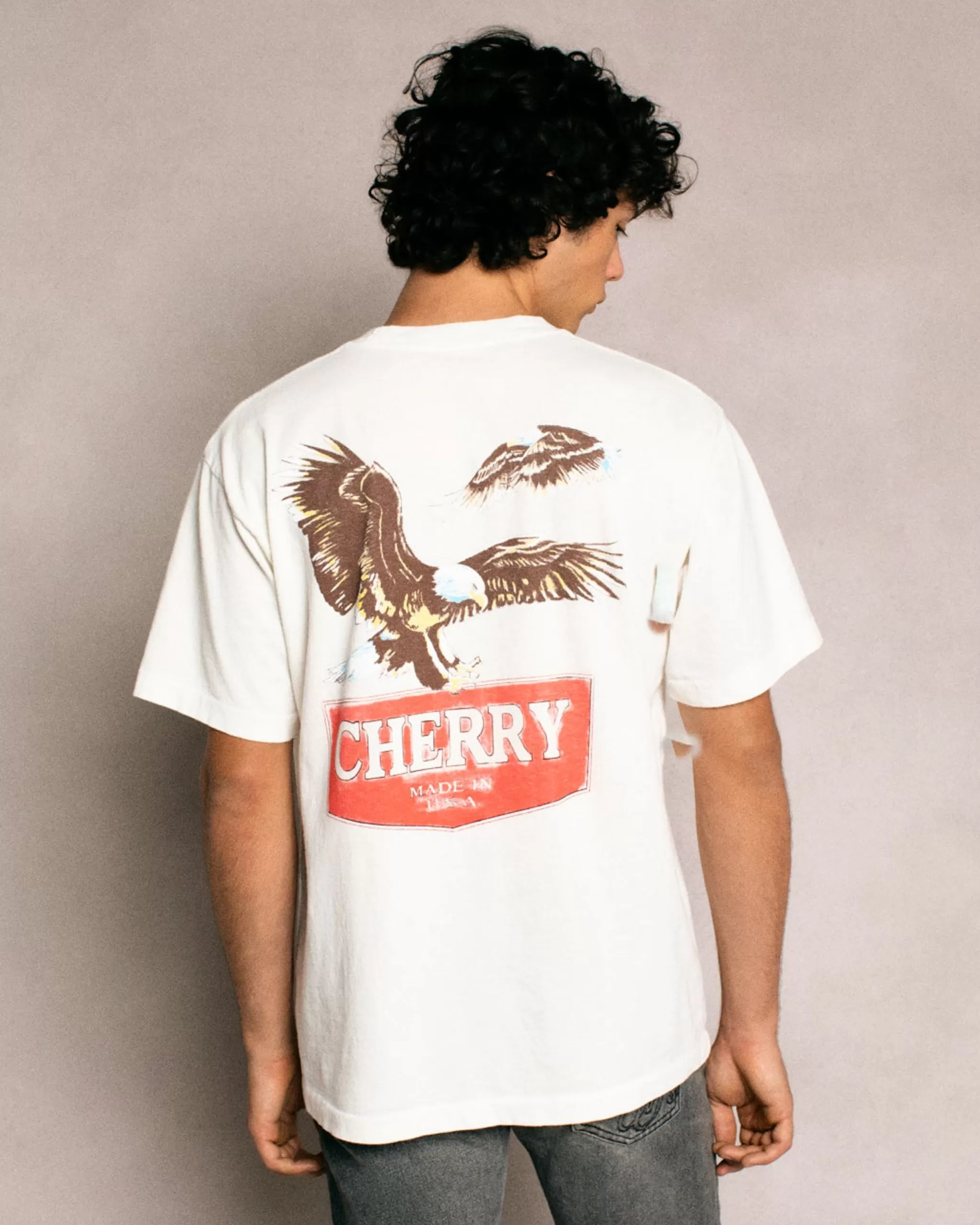 Cherry T-Shirt A Poche Soaring Eagle (Blanc Vintage)* T-Shirts Et Manches Longues