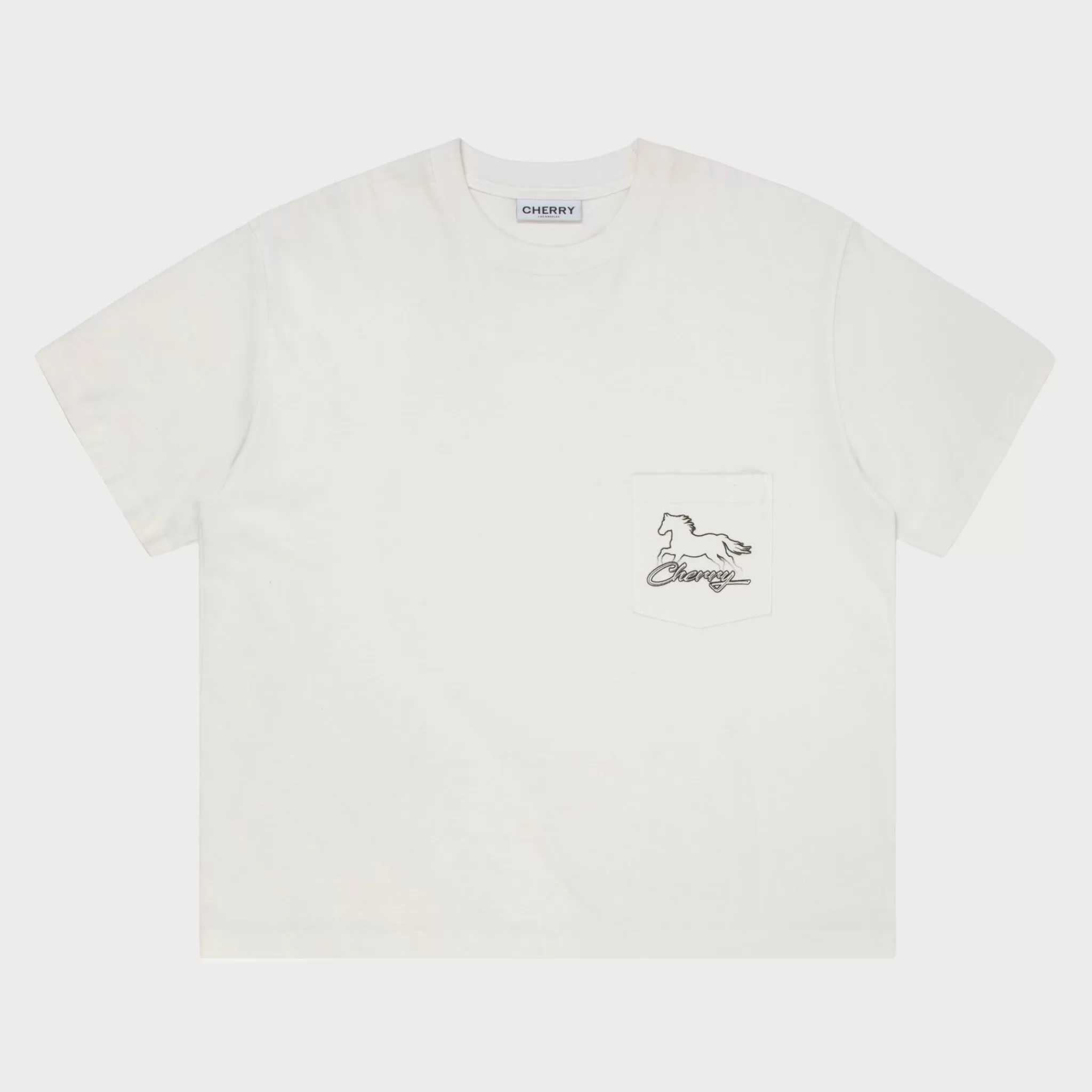 Cherry T-Shirt A Poche Stardust Boxy (Blanc Vintage)* T-Shirts Et Manches Longues