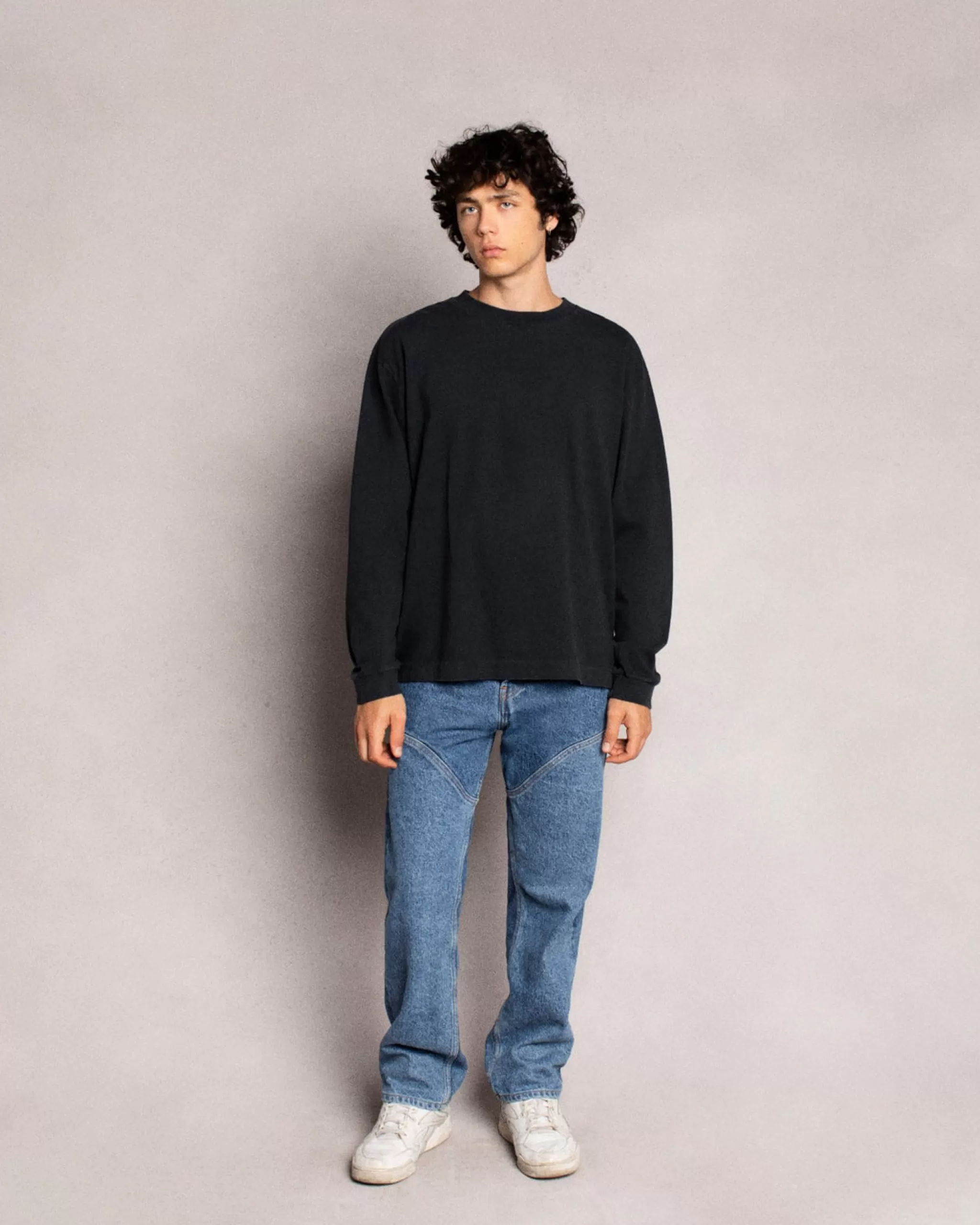 Cherry T-Shirt Basique L/S (Vintage Noir)* T-Shirts Et Manches Longues