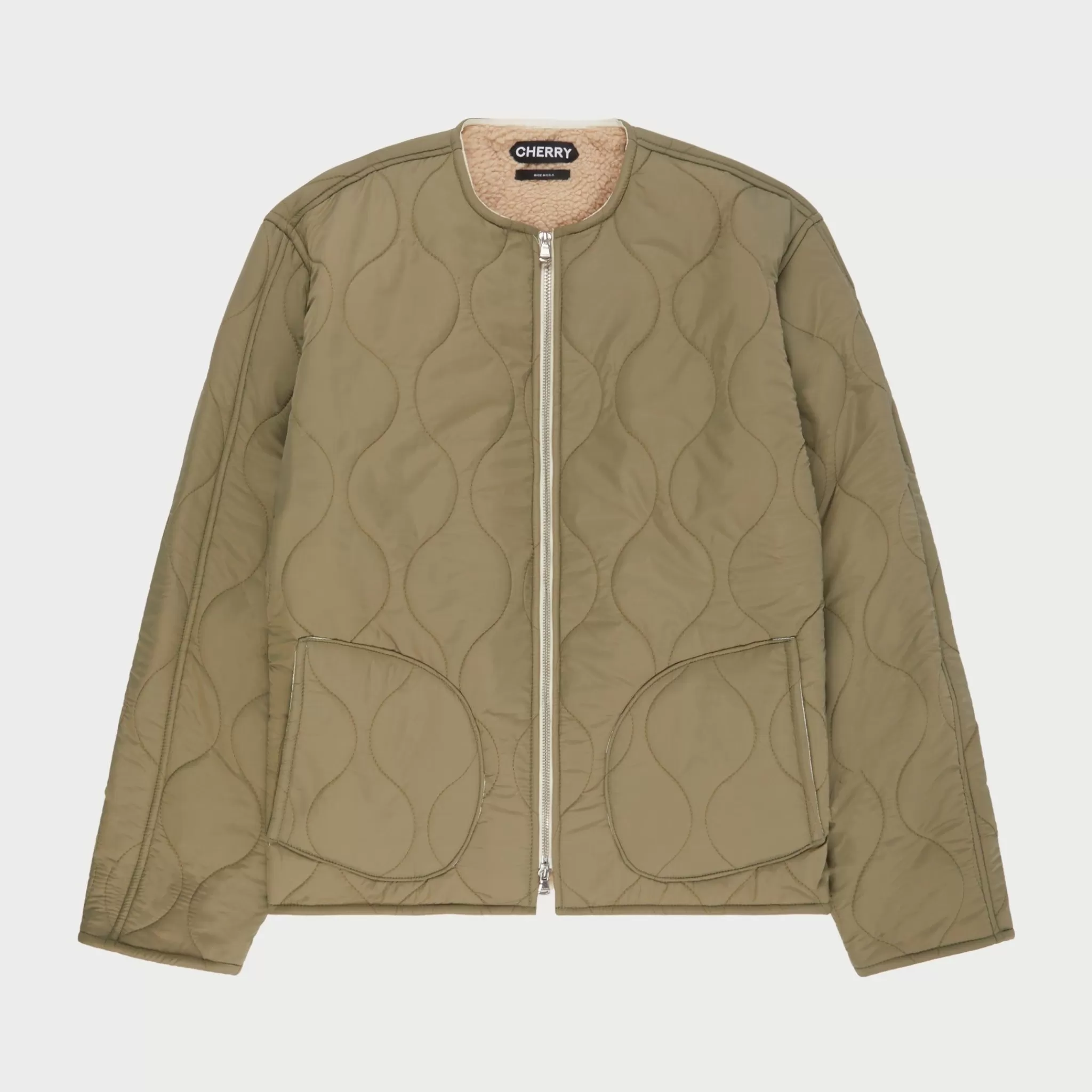 Cherry Veste Shell Matelassee (Vert)* Vestes